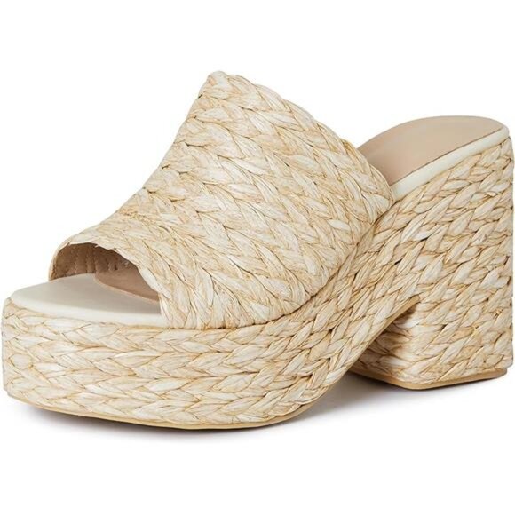 Platform Sandals Open Toe Chunky High Heel - Picture 7 of 7